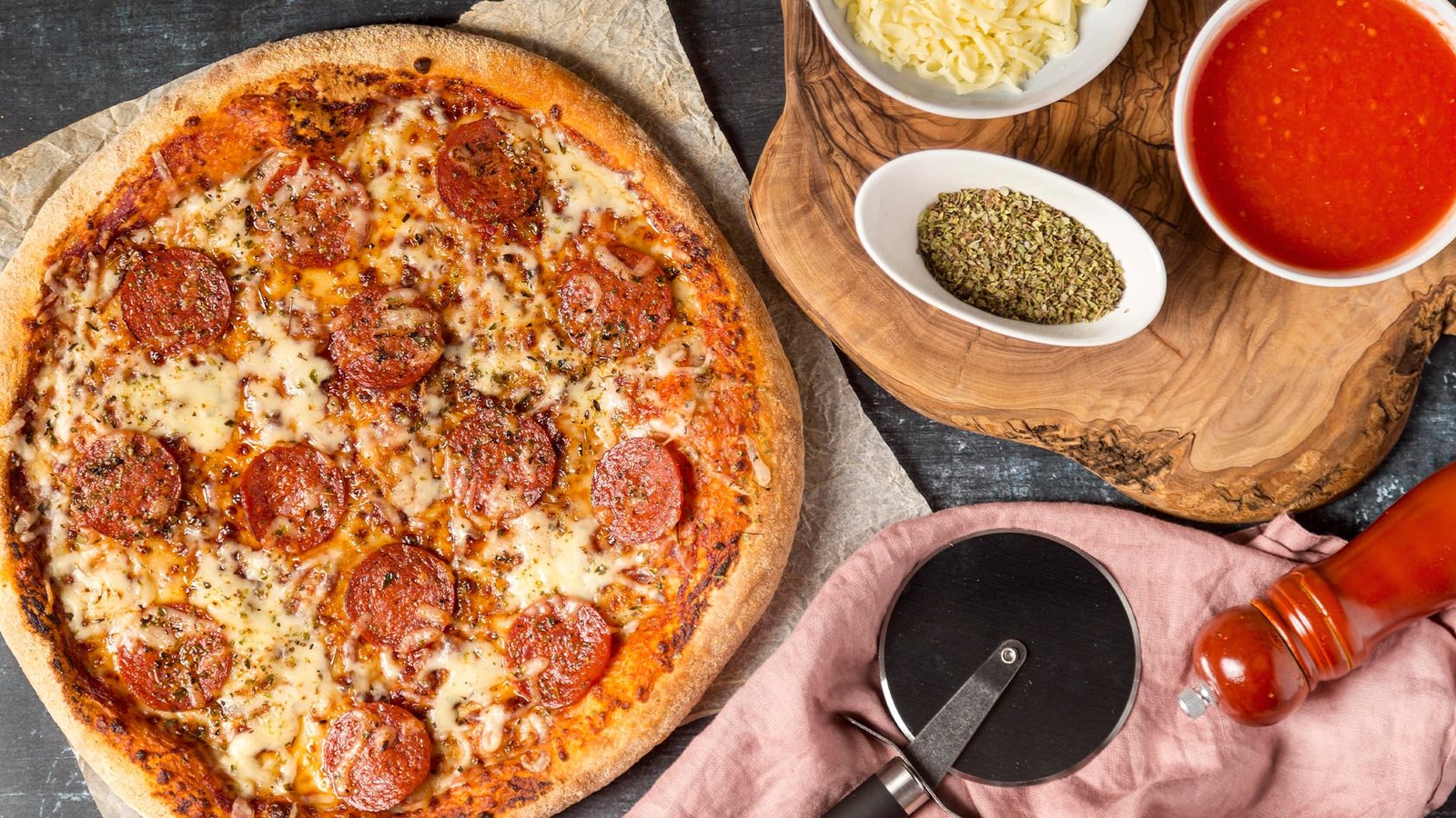 Salami Pepperoni Pizza